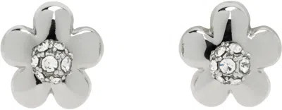 Marc Jacobs Daisy Earrings In Silver