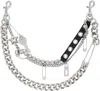 Marc Jacobs Silver 'the Grommet Charm Chain' Shoulder Strap In Silver
