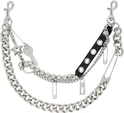 Marc Jacobs Silver 'the Grommet Charm Chain' Shoulder Strap