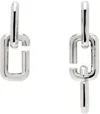 Marc Jacobs Silver 'the J Marc Chain Link' Earrings In 040 Silver