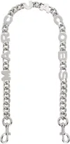MARC JACOBS SILVER 'THE LOGO CHAIN' SHOULDER STRAP
