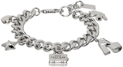 Marc Jacobs The Mini Icon Charm Bracelet In Silver