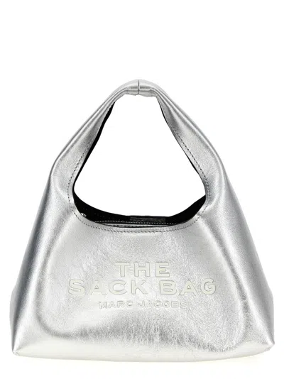 Marc Jacobs Silver The Mini Metallic Sack Bag