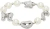 Marc Jacobs Silver 'the Mj Balloon Pearl' Bracelet In 040 Silver