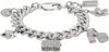Marc Jacobs Womens Silver/crystal The Mini Icon Pave Charm Bracelet In 059 Silver/crystal
