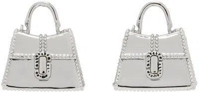 Marc Jacobs St Marc Cubic Zirconia Stud Earrings In Silver