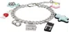 Marc Jacobs Sticker Charm Bracelet In 098 Silver Multi