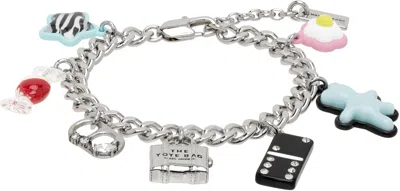 MARC JACOBS SILVER 'THE STICKER CHARM' BRACELET
