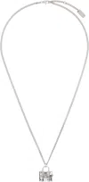 Marc Jacobs Silver 'the Tote Bag' Necklace In 029 Light Antique Si