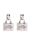 Marc Jacobs The Tote Bag Earrings In Silver