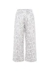 Marc Jacobs Silver Trousers For Girl With Logo In Silver