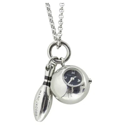 Pre-owned Marc Jacobs Silver-tone Bowling Pin Ball Watch Chain Long Necklace In Multi