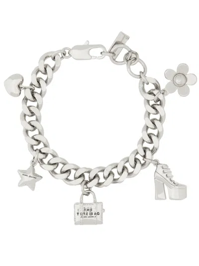 Marc Jacobs Silver-tone Brass Cubic Zirconia Bijoux In Metallic