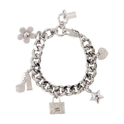 Marc Jacobs Silver-tone Cuban-link Chain Bijoux In Metallic
