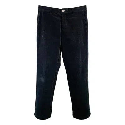 Pre-owned Marc Jacobs Size 32 Black Cotton Velvet Wide Leg Casual Pants