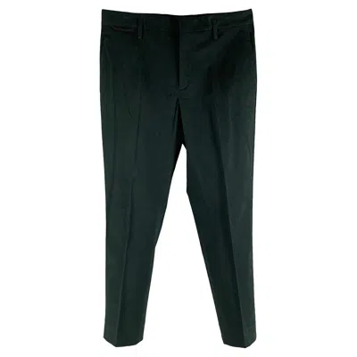 Pre-owned Marc Jacobs Size 32 Green Cotton Elastane Zip Fly Dress Pants
