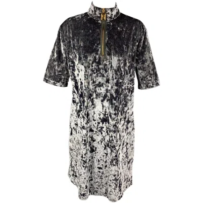 Pre-owned Marc Jacobs Size 4 Dark Gray Metallic Polyester Mini Dress