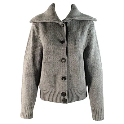 Pre-owned Marc Jacobs Size S Grey Cashmere / Wool Knitted Snaps Jacket In Gray