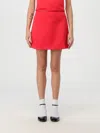 Marc Jacobs Duchess Satin Mini Skirt In Rot