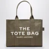 Marc Jacobs Slate Green Canvas Large Tote Bag