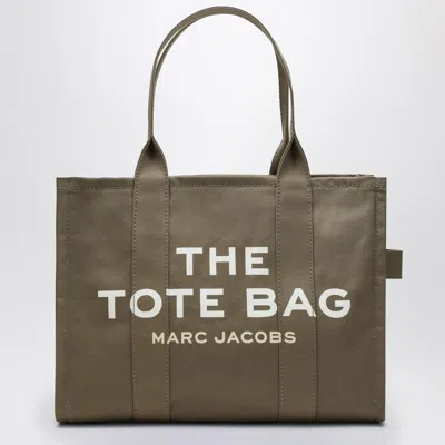 Marc Jacobs Slate Green Canvas Large Tote Bag In Neutral