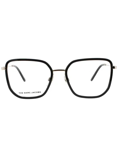 Marc Jacobs Sleek Acetate And Metal Women's Eyeglasses In Black