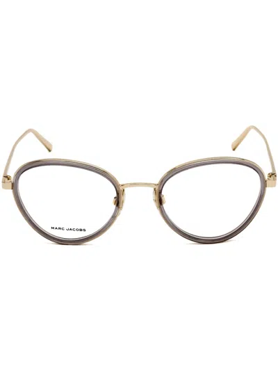 Marc Jacobs Sleek Cat-eye Eyeglasses 50mm In Gold