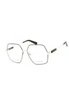 Marc Jacobs Sleek Rectangular Eyeglasses 56mm In Metallic