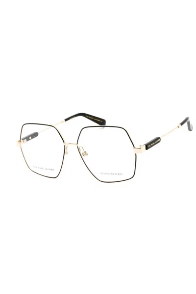 Marc Jacobs Sleek Rectangular Eyeglasses 56mm In Metallic