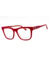 Marc Jacobs Sleek Rectangular Eyeglasses For Women In Red