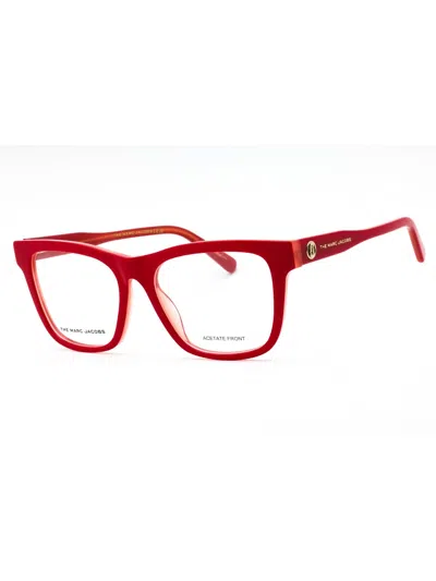 Marc Jacobs Sleek Rectangular Eyeglasses For Women In Red