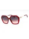Marc Jacobs 53mm Gradient Square Sunglasses In Burgundy