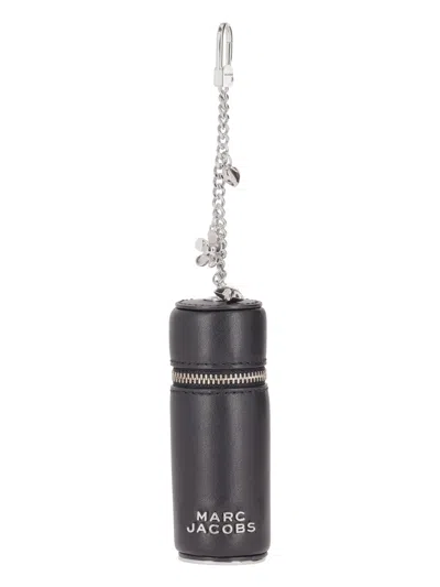 Marc Jacobs Everyday Logo Bag Charm Slg In Black