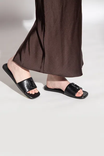 Marc Jacobs Slides With Logo In Cream