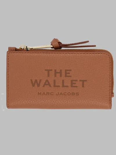 Marc Jacobs Slim Mini Leather Wallet (8 Cm X 14 Cm X 2 Cm) In Brown