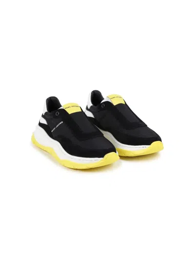 Marc Jacobs Kids' Slip-on Leather Sneakers In Black