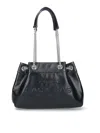 Marc Jacobs Structured Black Shoulder Bag With Drawstring Closure In Black