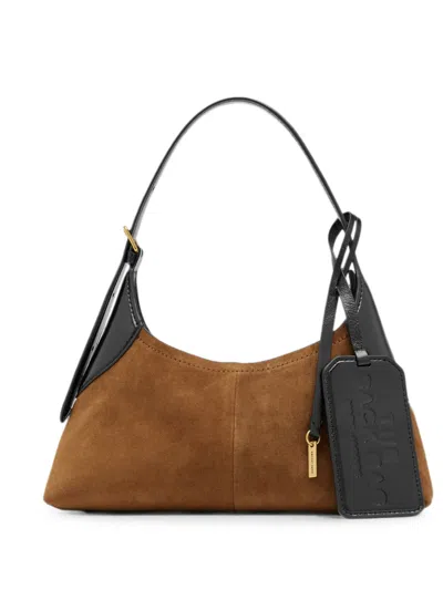 Marc Jacobs Small Belted Sack Bag In Suede In Brown