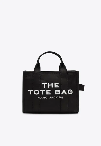 Marc Jacobs Small Canvas Logo Tote Bag In Black