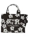 Marc Jacobs Small Canvas Tote Bag With Floral Pattern In Black