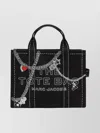 Marc Jacobs The Small Tote Bag Nera In Canvas With Designs In Black