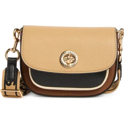 Marc Jacobs Small Cb Signet Turnlock Saddle Bag In Brown