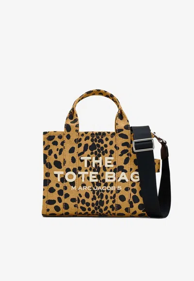 Marc Jacobs The Cheetah Canvas Small Tote Bag In Black Multi
