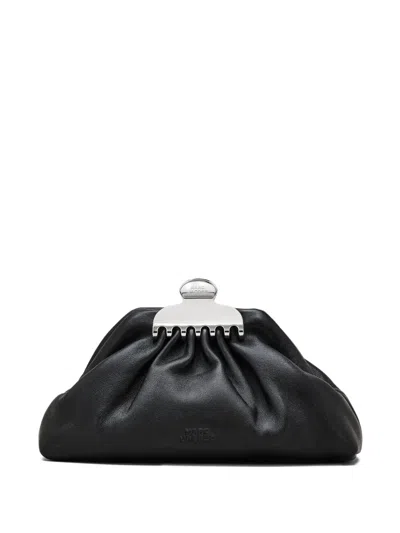 Marc Jacobs Small Claw Clip Clutch Bag In Black