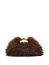 Marc Jacobs Small Claw Clip Clutch Bag In Brown