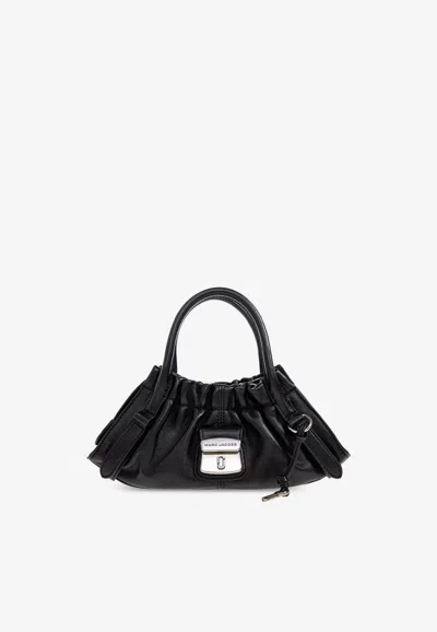 Marc Jacobs Small Cristina Leather Shoulder Bag In Black