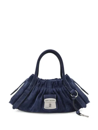 Marc Jacobs Small Cristina Ruched-detail Suede Tote Bag In Blue