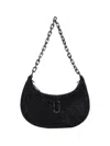 Marc Jacobs The Rhinestone Small Curve Shoulder Bag In Black