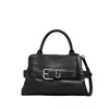 Marc Jacobs The Satchel Dakota Small Black Handbag With Logo Embossed On The Back And Belt Closure In Leather Wo In Black