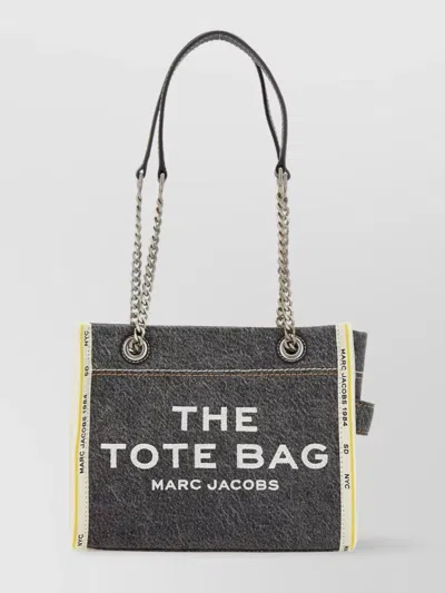 MARC JACOBS SMALL DENIM CHAIN TOTE BAG